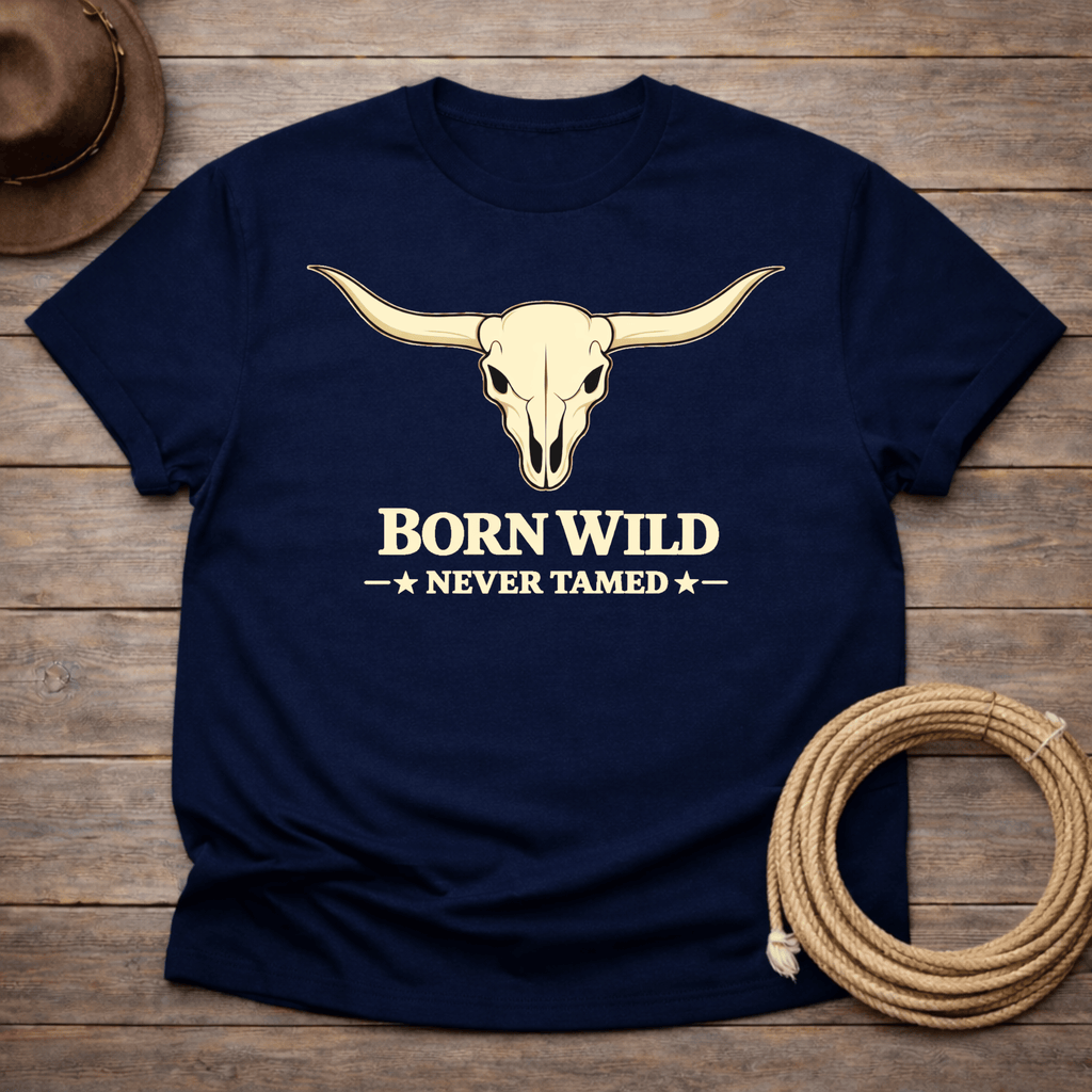 Born Wild Never Tamed Skull T-shirt