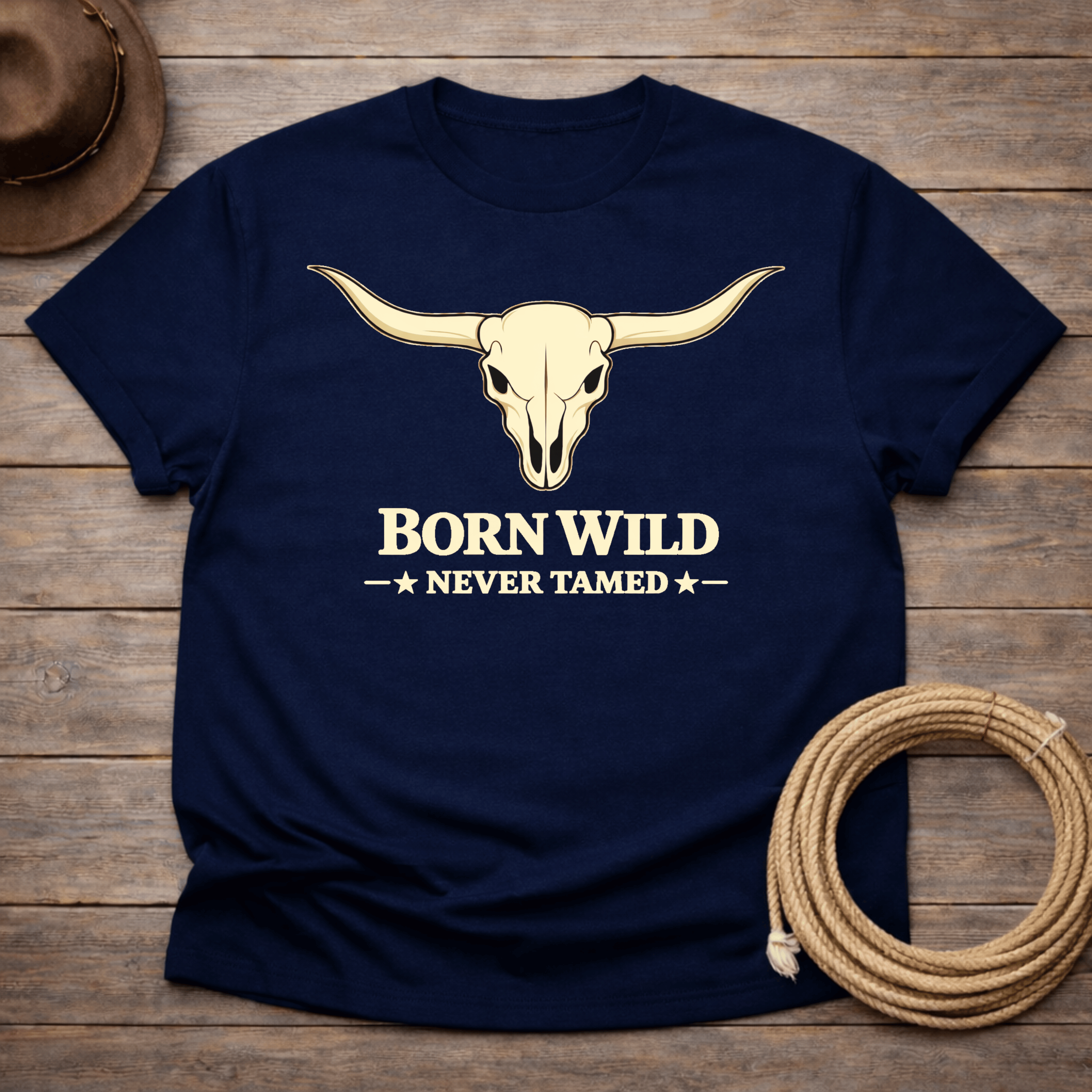 Born Wild Never Tamed Skull T-shirt