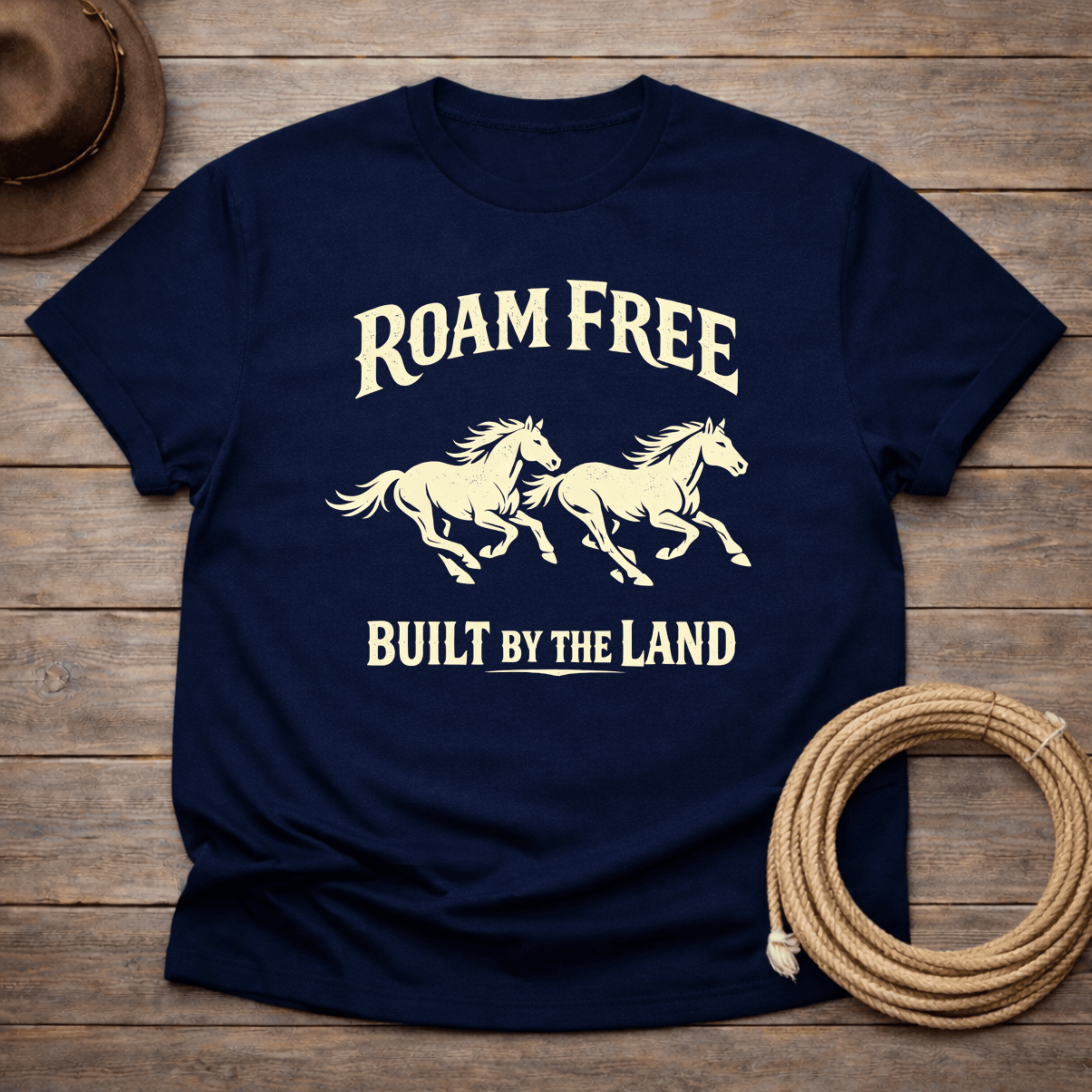 Roam Free Built by the Land T-shirt