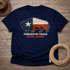 Forged in Texas Never Tamed Buffalo Flag T-shirt