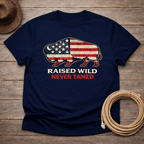 Raised Wild Never Tamed Buffalo Flag T-shirt
