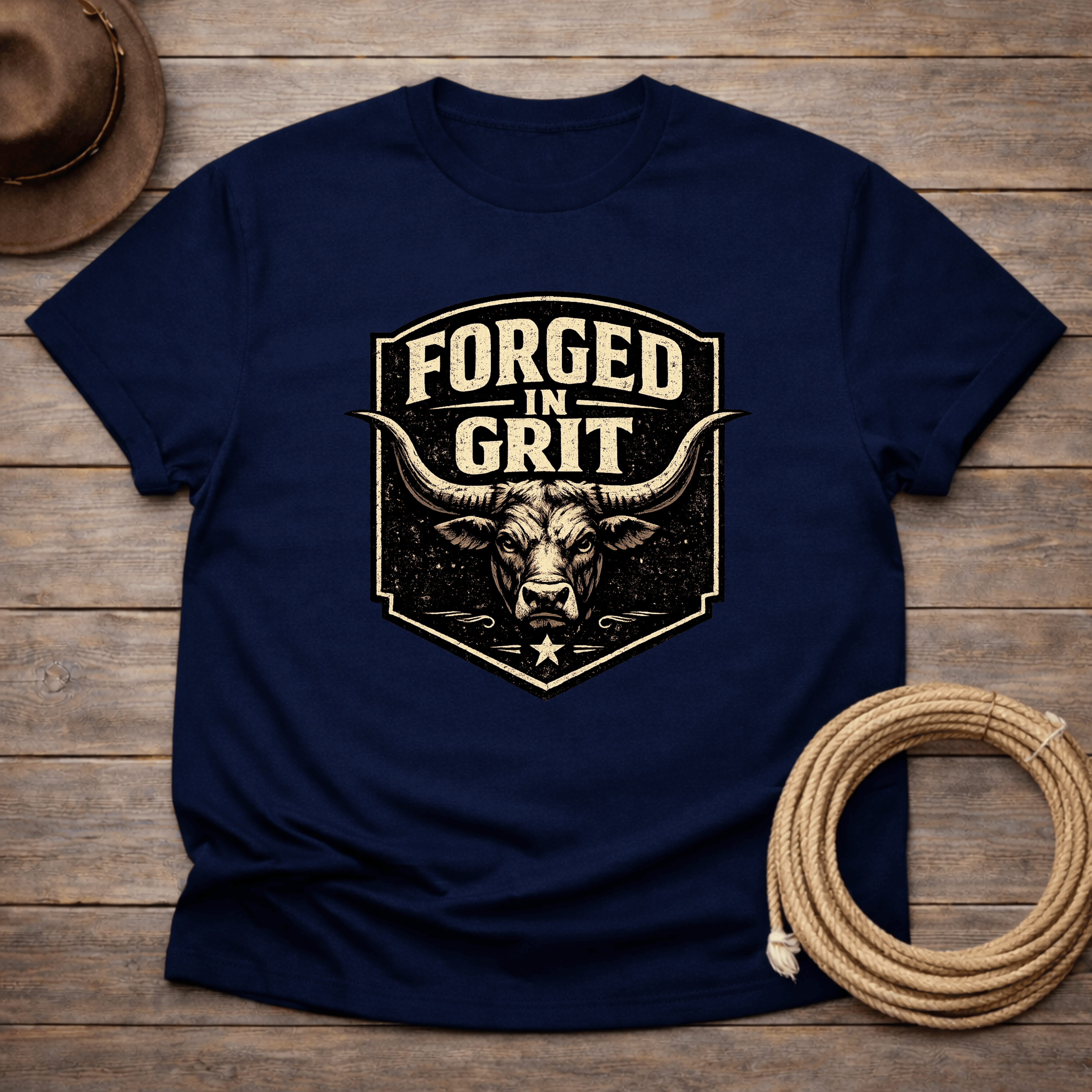 Forged in Grit Longhorn T-shirt