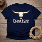 Texas Born Raised on Grit Skull T-shirt