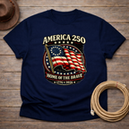 America 250 Home of the Brave Flag T-shirt