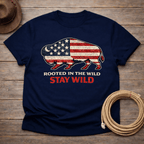 Rooted in the Wild Buffalo Flag T-shirt