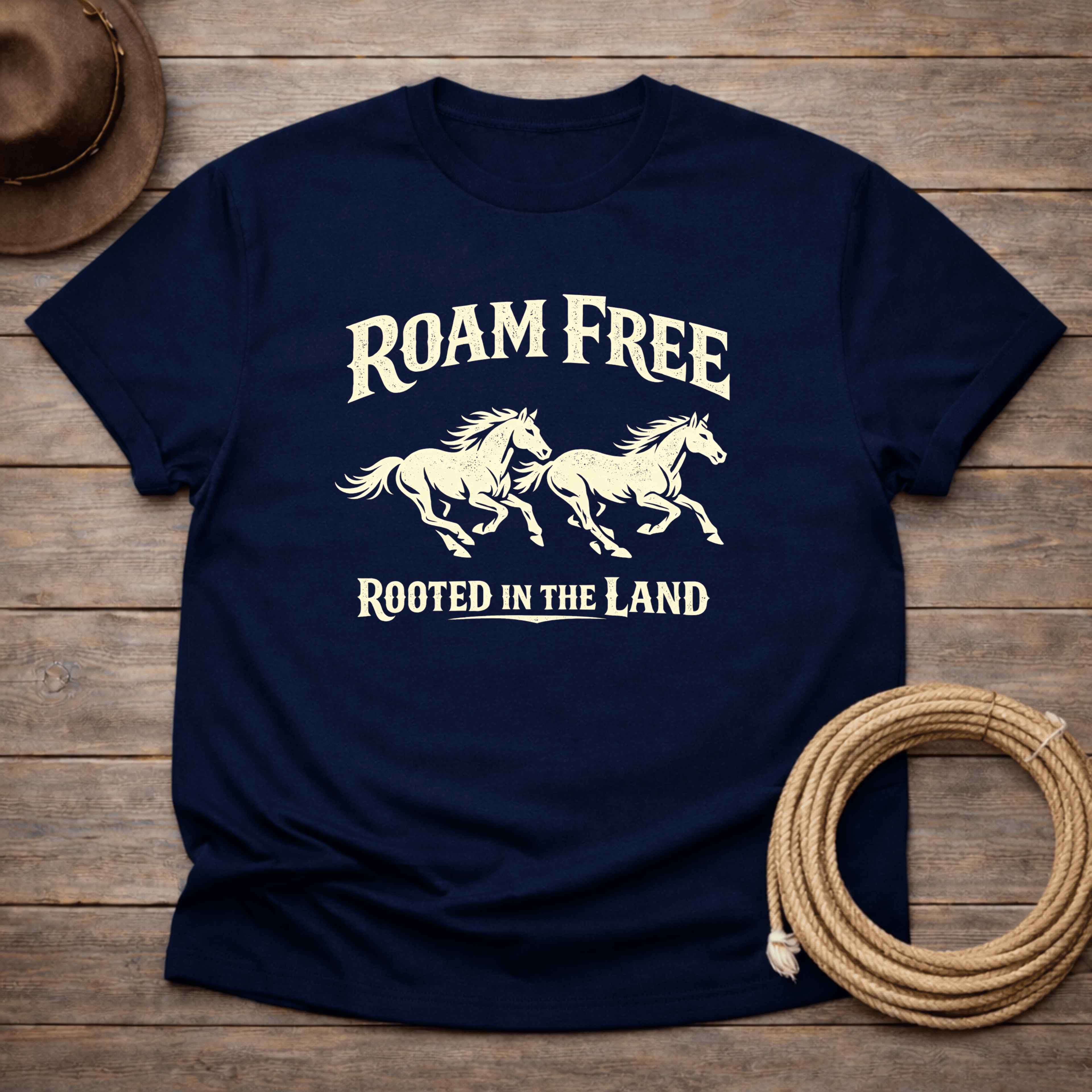 Roam Free Rooted in the Land Mustang T-shirt