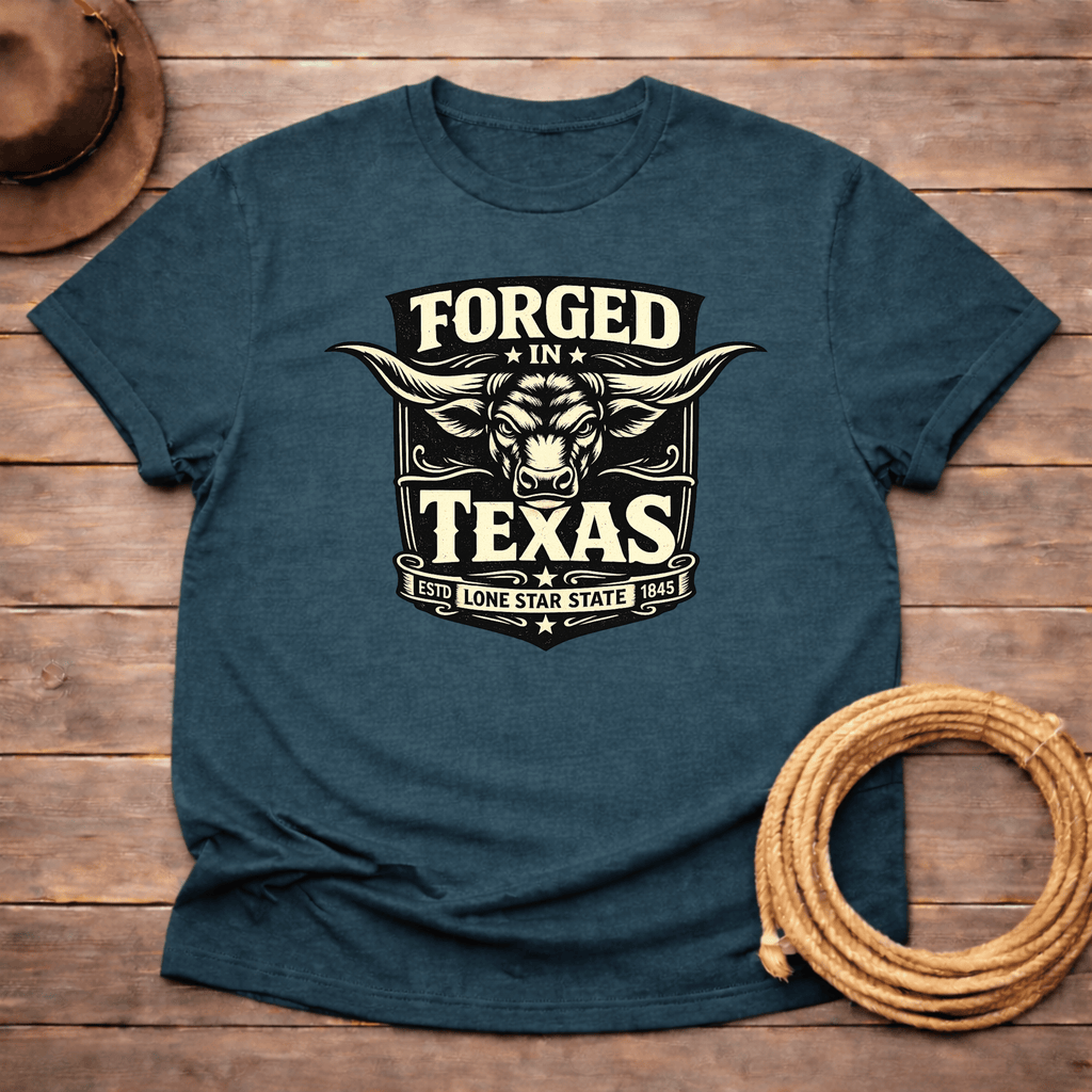 Forged in Texas Longhorn Badge T-shirt