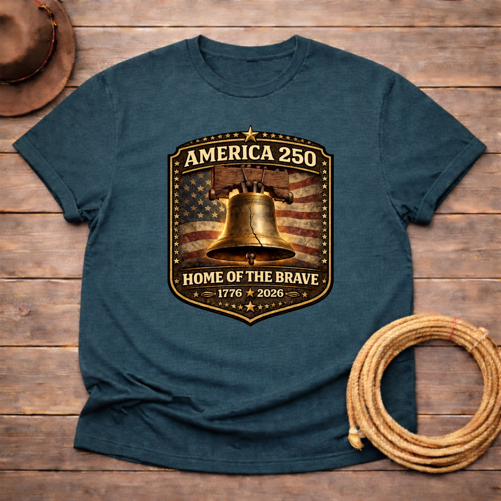 Home of the Brave Liberty Bell t-shirt