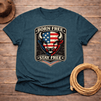 Born Free Stay Free Buffalo Badge T-shirt