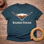Raised Texan Longhorn Silhouette T-shirt