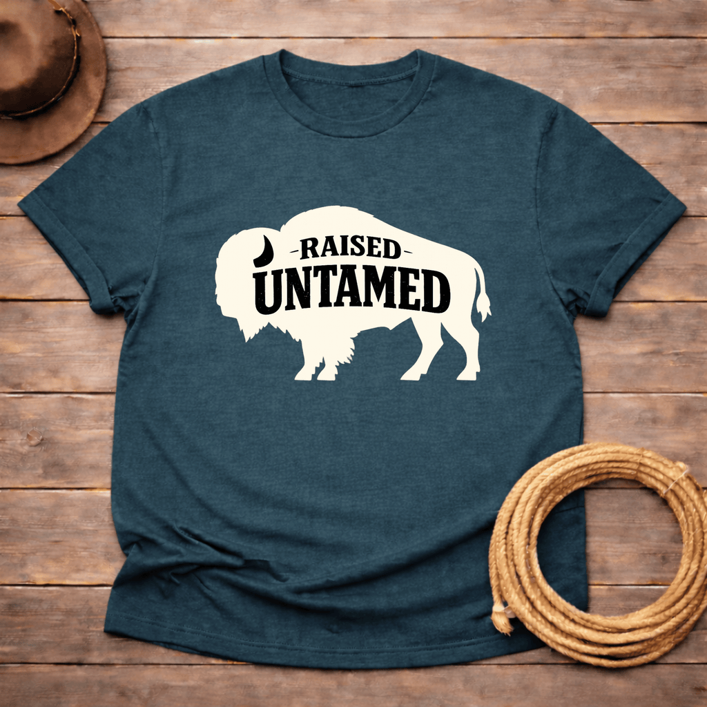 Raised Untamed While Buffalo T-shirt