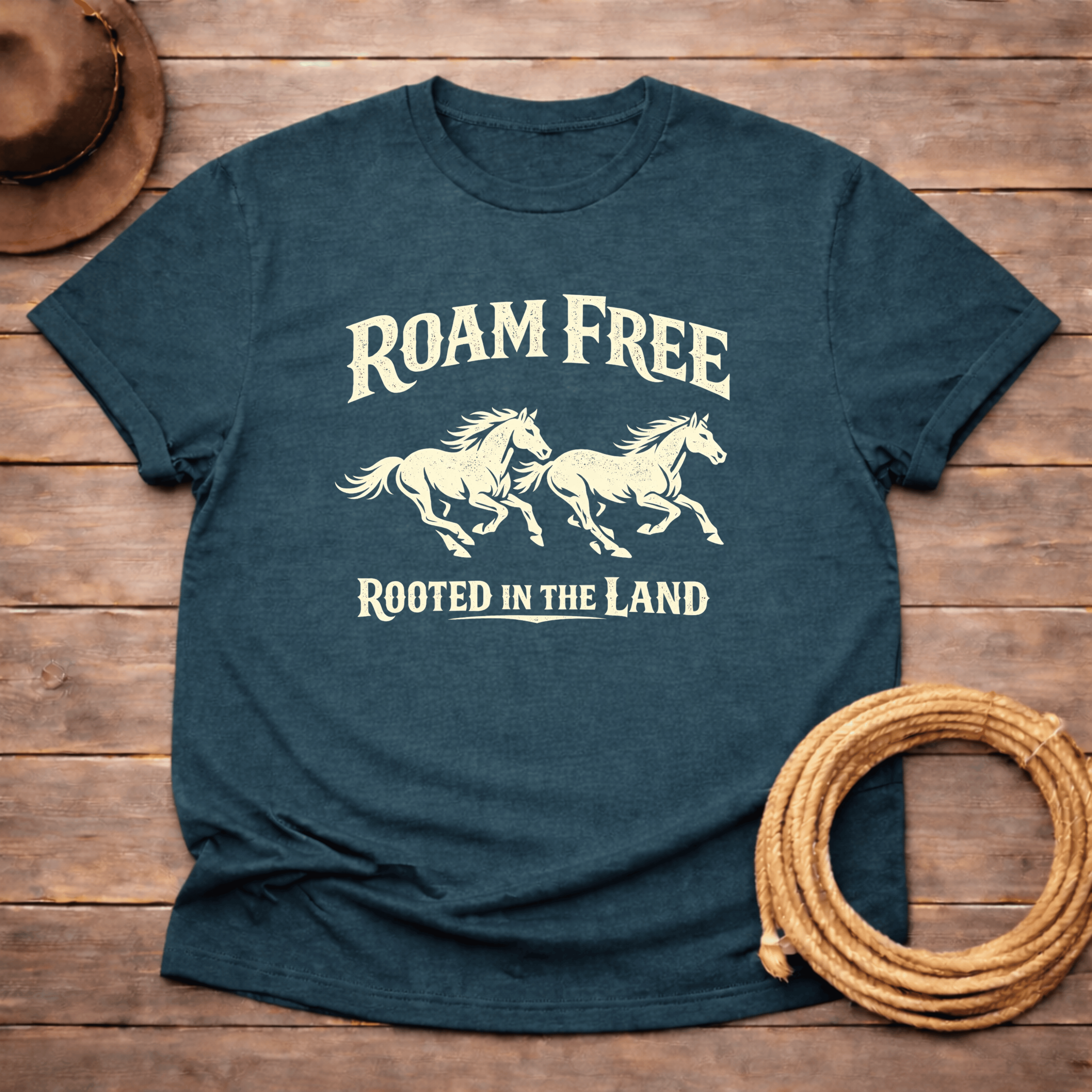 Roam Free Rooted in the Land Mustang T-shirt