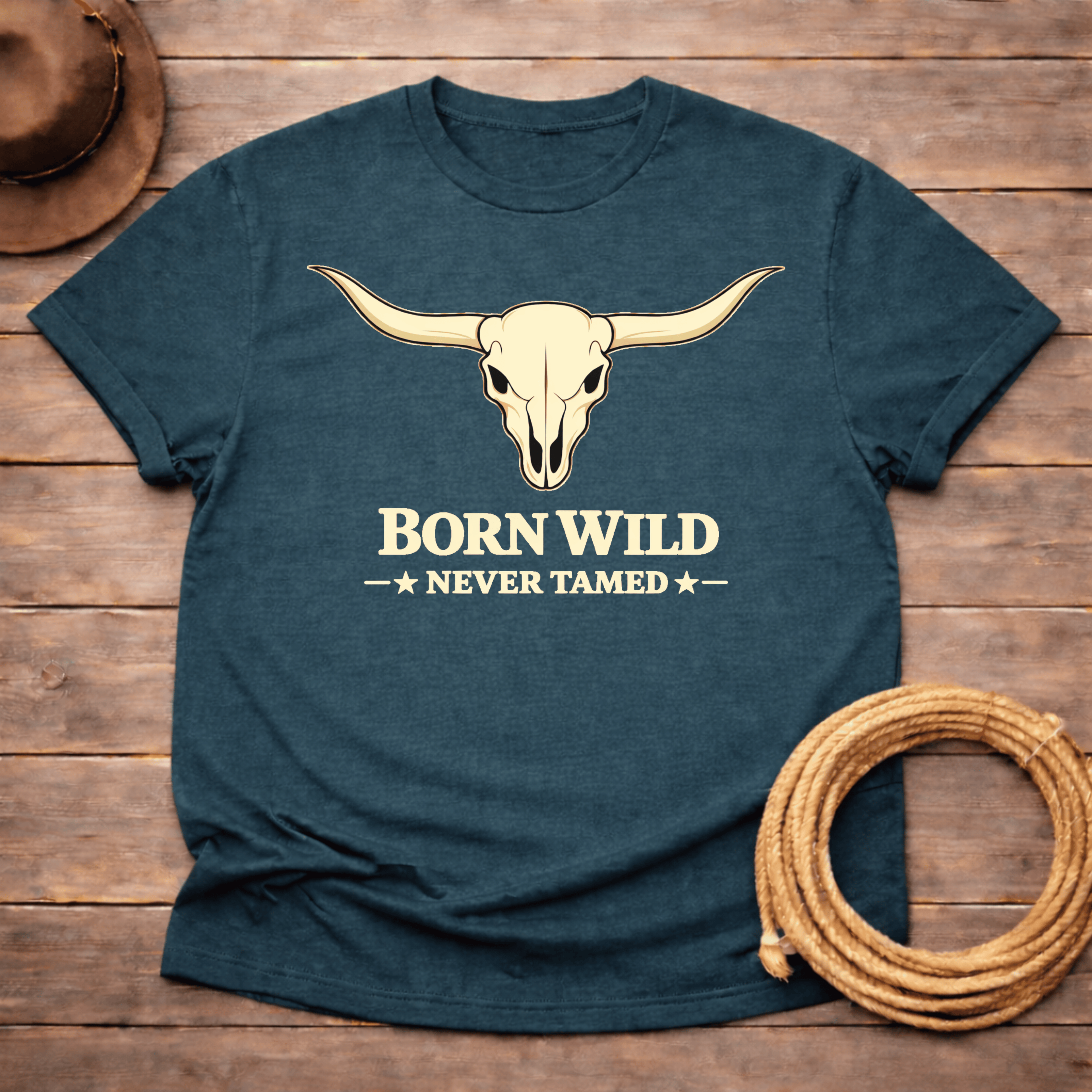 Born Wild Never Tamed Skull T-shirt