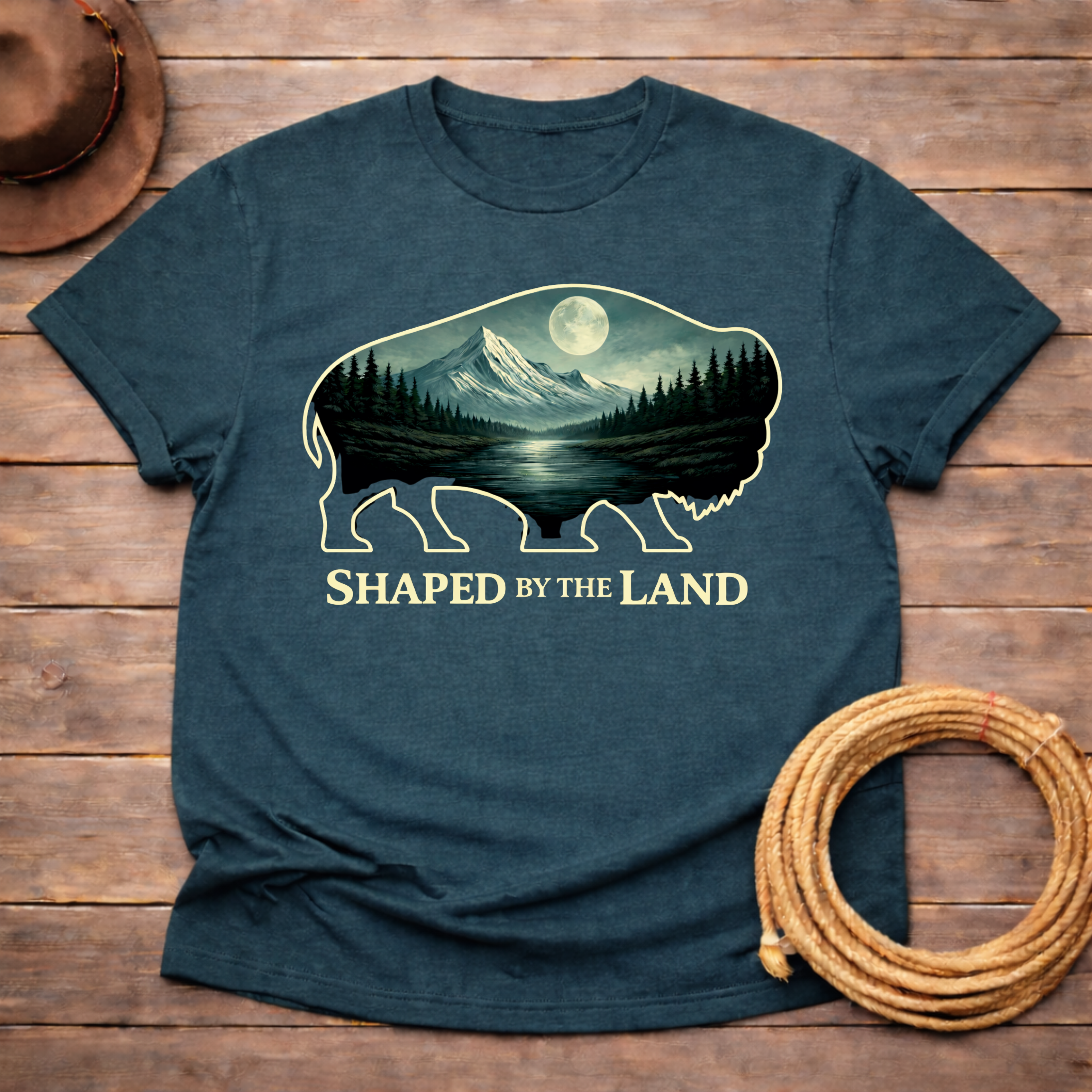 Shaped by the Land Buffalo Moon T-shirt