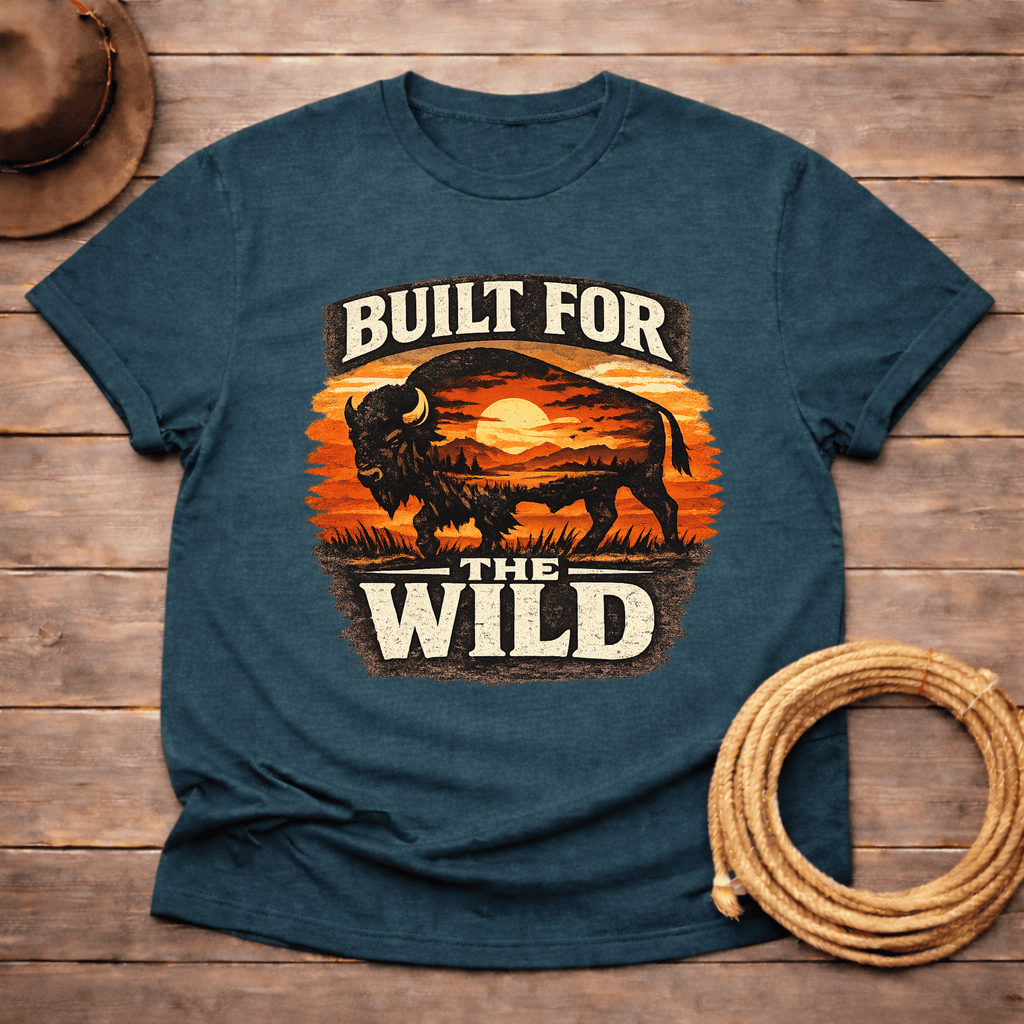 Built for the Wild Buffalo Sunset T-shirt