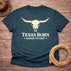 Texas Born Raised on Grit Skull T-shirt
